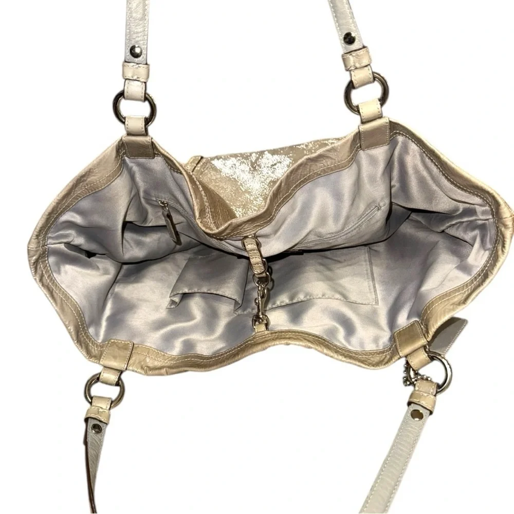 Coach Audrey 17063 Patent Leather Tote Y2K Glazed Leather Silver Hardware